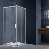 Душевой уголок квадратный/прямоугольный VSS-3R80/90CL (800-900)x(800-900)x1900 профиль хром стекло прозрачное VINCEA