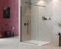 Душевая перегородка.   LIBERTA-L-1-105-120-C-NERO 1050х1950 Cezares