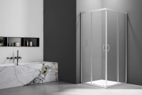 Душевой угол раздвижной квадратный RV101-90-01-C4 900x900x1900 Цвет профиля Хром Стекло Прозрачное Veconi