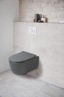 Унитаз подвесной безободковый VT1-34SMA антрацит матовый 490x355x320 VINCEA