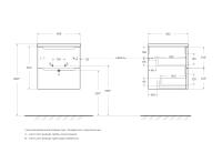 База под керамическую раковину подвесная с двумя выкатными ящиками ETNA-500-2C-SO-WO BelBagno