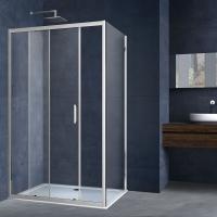 Душевая уголок прямоугольный VSR-3AL8012CL 1200х800x1900 профиль хром стекло прозрачное VINCEA