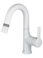 Смеситель для раковины с выдвижным изливом WONZON & WOGHAND, Белый матовый (WW-FE01L212-MW)