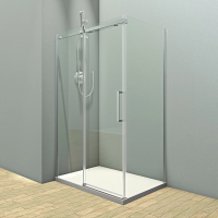 Душевой угол раздвижной прямоугольный 1200х800х1950 RV071-12080PR-01-19C4 Цвет профиля Хром Стекло Прозрачное Veconi