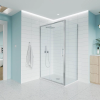 Душевой угол раздвижной E1-SP-CH-170110-01-C9 1700х1100x1950 Цвет профиля Хром Стекло  Прозрачное Veconi