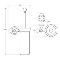 Держатель щетки подвесной OLIMP-TB-01-Sw Хром CEZARES