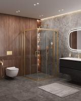 Душевой уголок, прямоугольный MOLVENO-A-22-90+20-C-BORO-IV 1100x1100x1950 Cezares