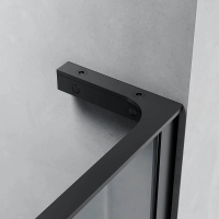 Душевая перегородка 800x2000 KR77B-80-01-C8 цвет профиля Чёрный матовый стекло Прозрачное Veconi