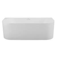 Пристенная, белая матовая овальная акриловая ванна  1700x800x590 BB412-1700-800-MATT BELBAGNO