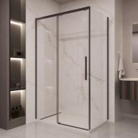 Душевой уголок прямоугольный VSR-1ST1015CLB 1500х1000 профиль черный стекло прозрачное VINCEA