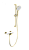 Смеситель для душа с гарнитуром WONZON & WOGHAND ClickPlate, Брашированное золото (WW-B2052-A-BG)