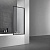 Шторка на ванну, стационарная  VSB-41700CLB 700х1400 цвет черный стекло прозрачное Vincea