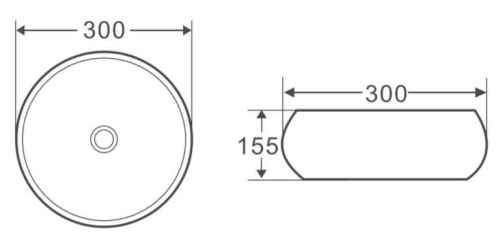 Раковина накладная керамическая круглая   BB1114 BELBAGNO