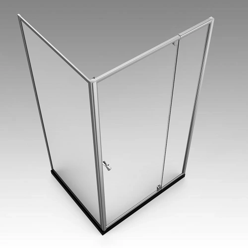 Душевой угол распашной квадратный и прямоугольный RV032-7090-01-C5 700х900х1950 профиль Хром стекло Прозрачное Veconi
